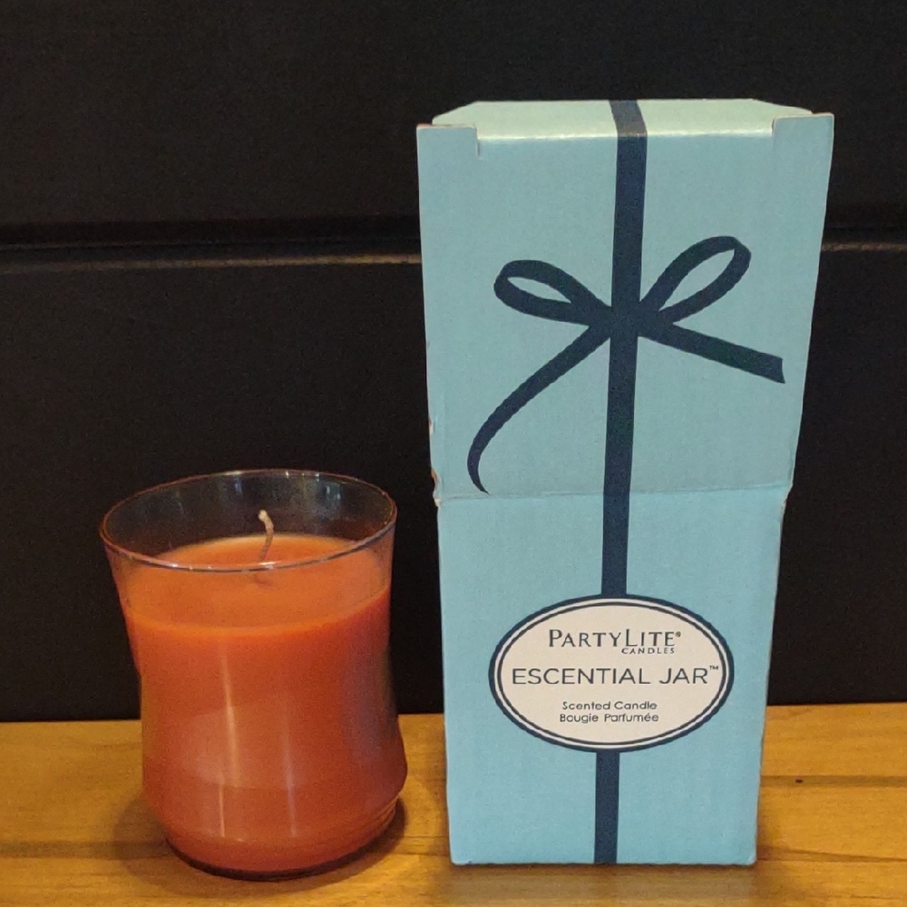 New PartyLite Escential Jar Scented Candle - Orange‎ Harvest Spice
